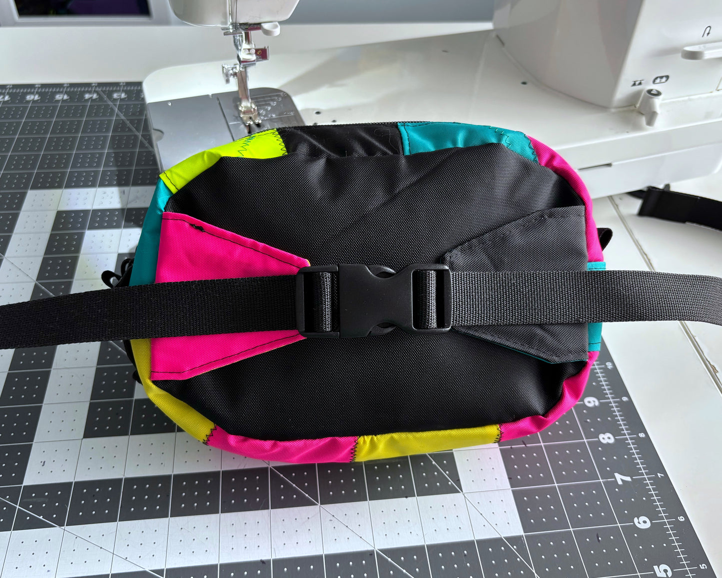 neon pill belly bag