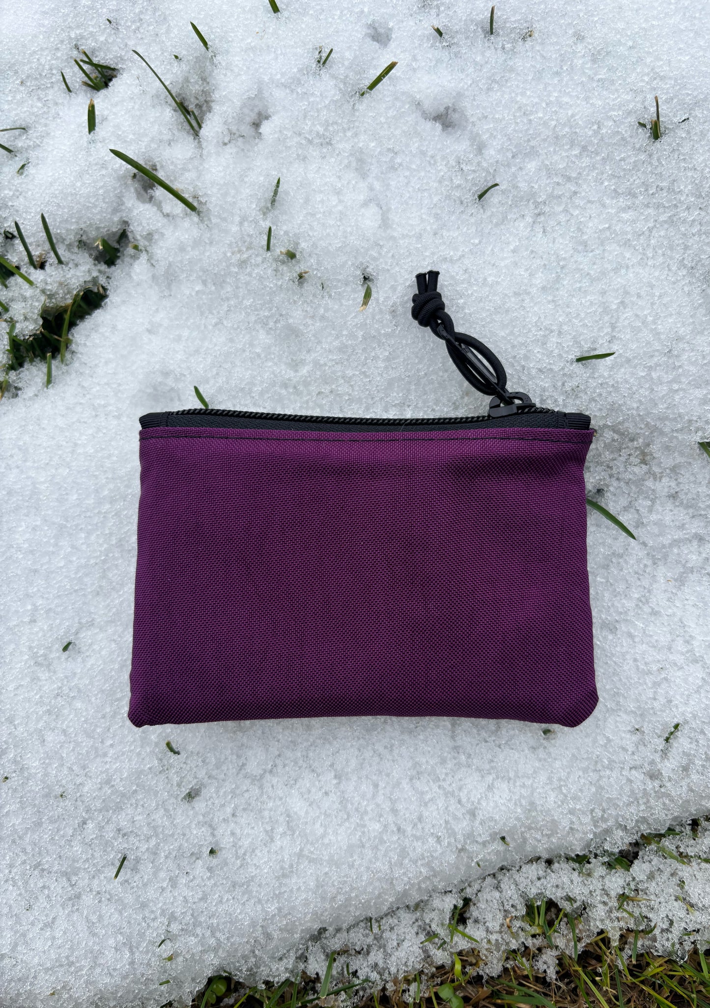 black/purple mini pouch