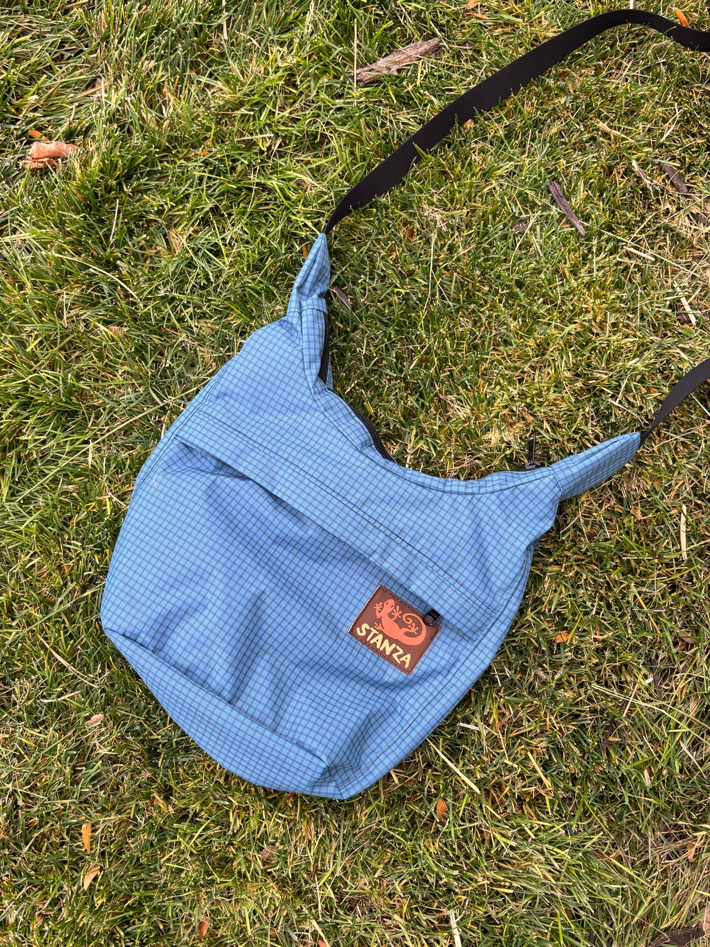 blue smoke crossbody bag