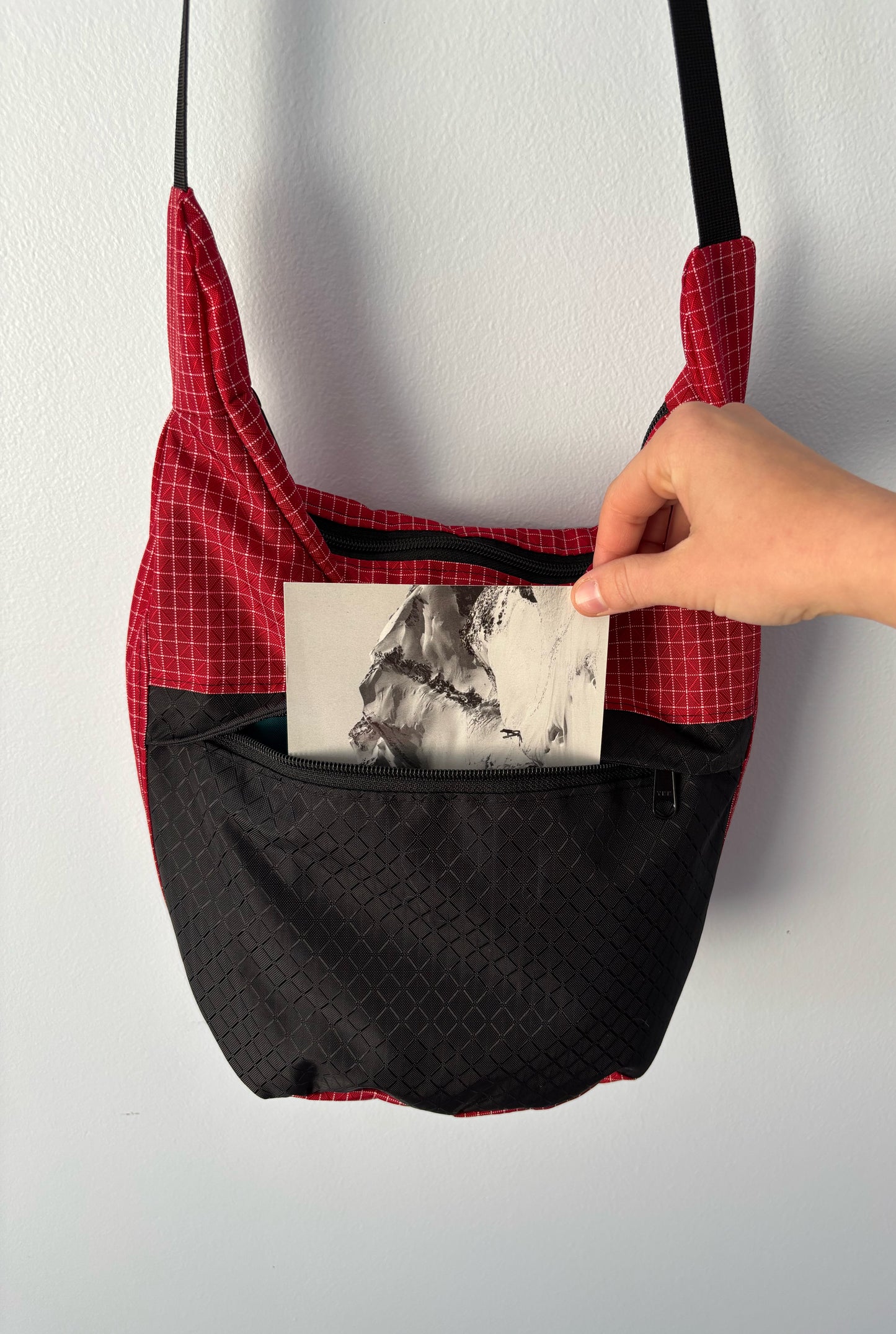 red crossbody bag
