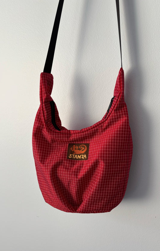 red crossbody bag