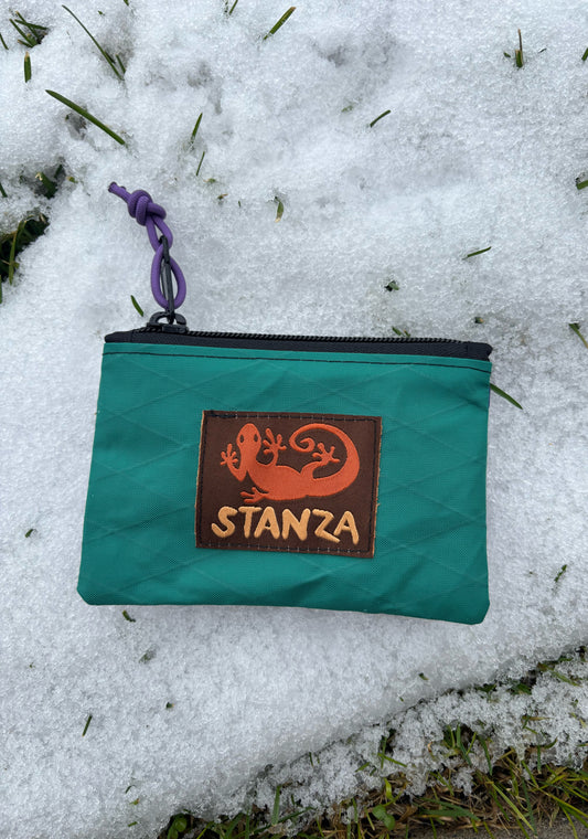 teal/purple mini pouch