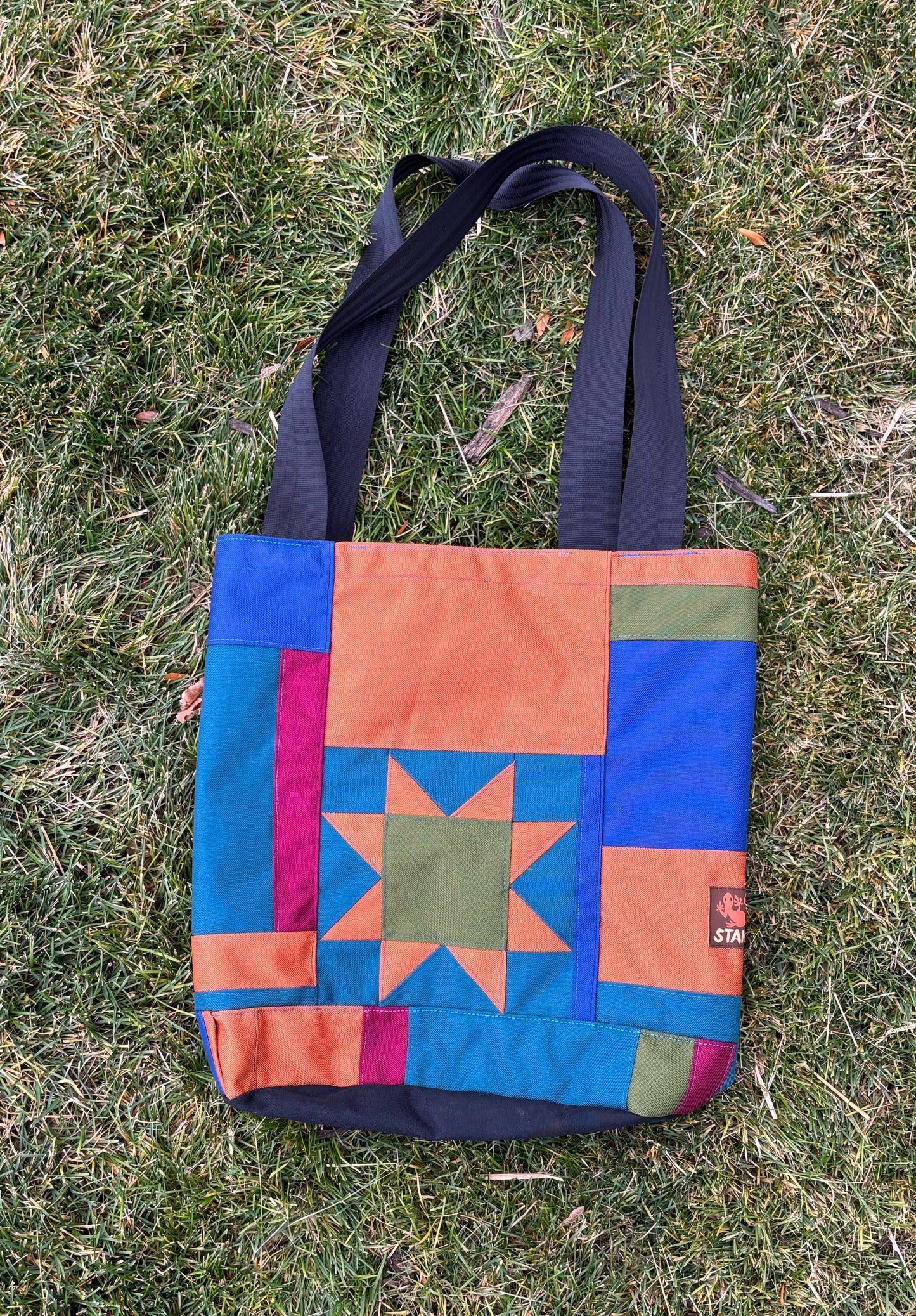 scrappy quilted XL tote