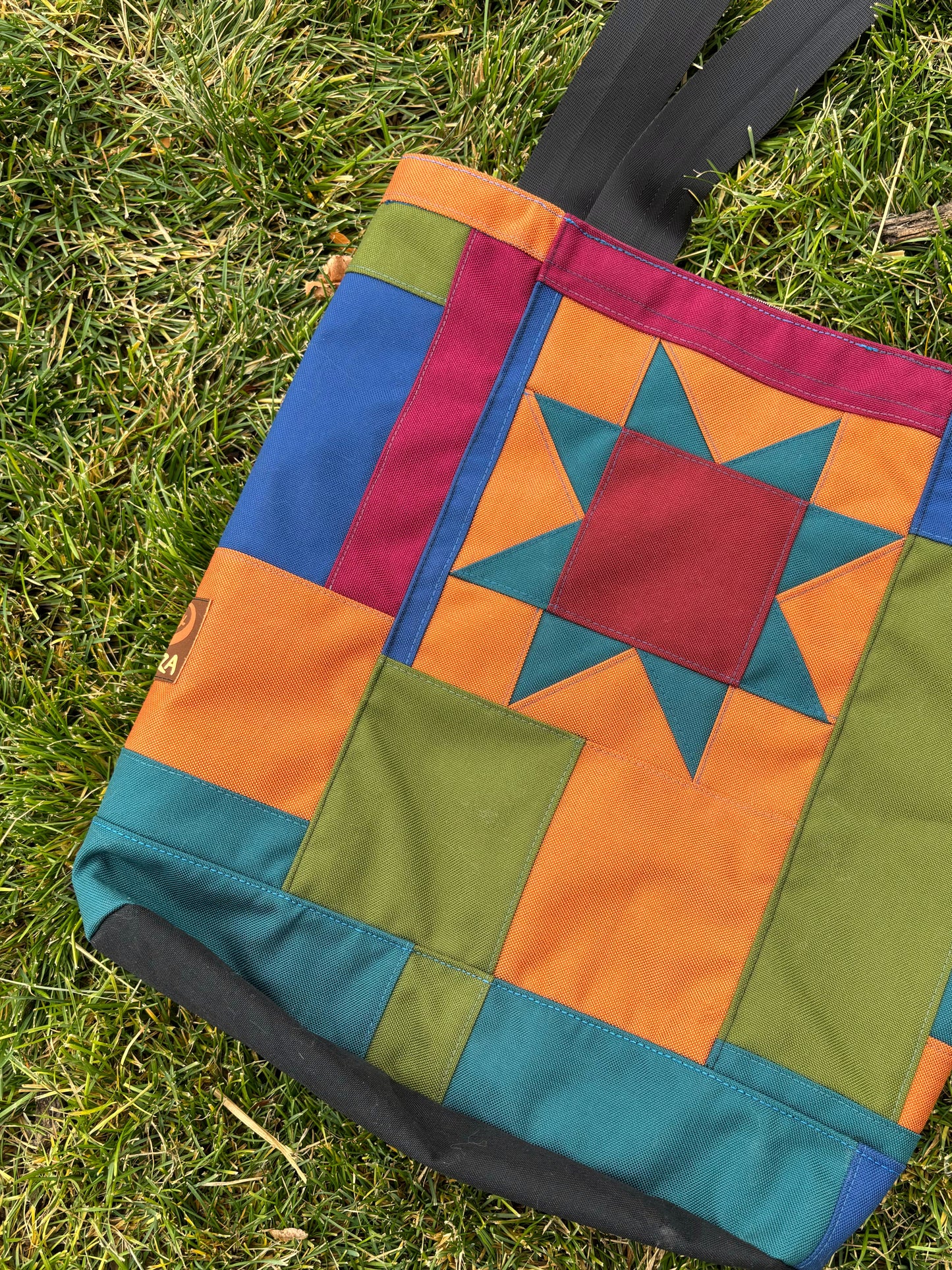 scrappy quilted XL tote