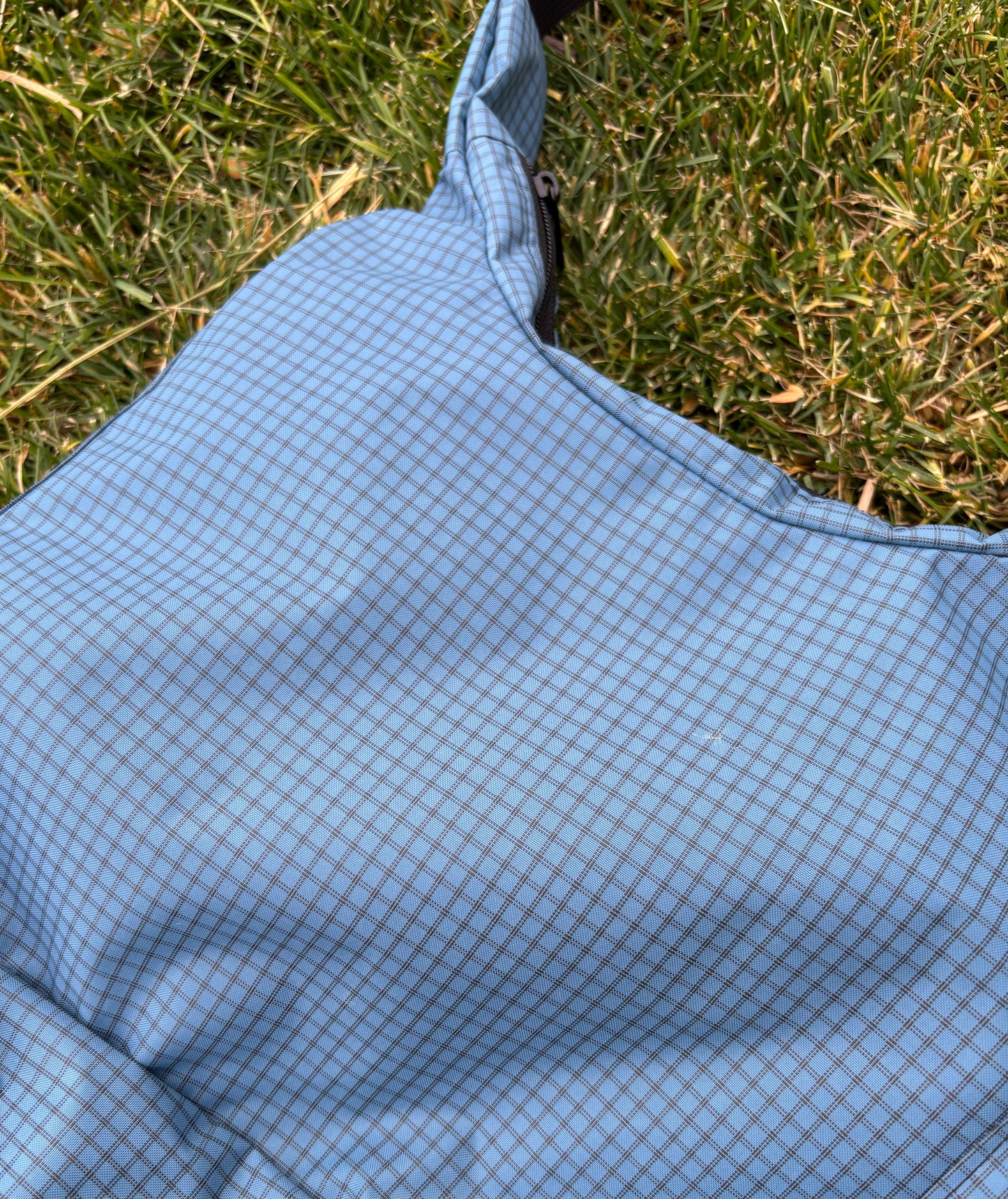 blue smoke crossbody bag